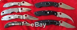 Spyderco Knife Collection (Used) Worker Native Military Civilian Endura