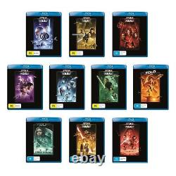 Star Wars 10x Movie Collection (2-Disc Blu-Ray, Region Free / All Regions A B C)