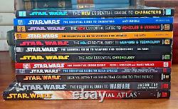 Star Wars Essential Guide Lot Warfare Atlas Characters Droids Vehicles 12 Books