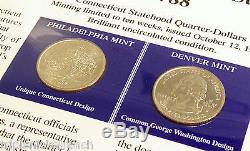 Statehood Quarters Collection Postal Commemorative Society VOL I and II MINT