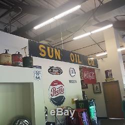 Sun Oil Company, Porcelain Sign, Predecessor to Sunoco Circa 1940 2'X18' 3 Piece