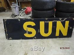 Sun Oil Company, Porcelain Sign, Predecessor to Sunoco Circa 1940 2'X18' 3 Piece
