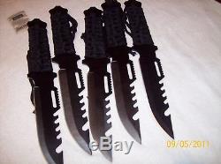 Survival knives. Wholesale lot of 50 knives 25 BLACK 25 SILVER Color RESELL