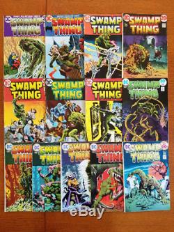 Swamp Thing 1 13, Straight Run 13 Issue Lot, Bronze Age DC Mid-Grade 1972-74