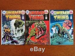 Swamp Thing 1 13, Straight Run 13 Issue Lot, Bronze Age DC Mid-Grade 1972-74