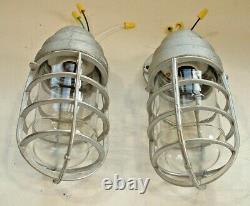 TWO Crouse-Hinds 100 watt Explosion Proof Wall Sconce Porch Vtg Industrial Light