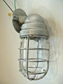 TWO Crouse-Hinds 100 watt Explosion Proof Wall Sconce Porch Vtg Industrial Light