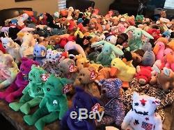 TY BEANIE LOT of 200 BEANIE BABIES/RARE/RETIRED/COLLECTION/AUTHENTICATED
