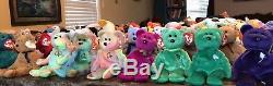 TY BEANIE LOT of 200 BEANIE BABIES/RARE/RETIRED/COLLECTION/AUTHENTICATED