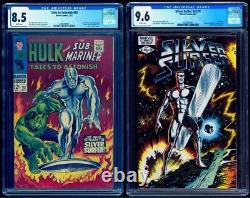 Tales To Astonish 93 Cgc 8.5 White Pages Classic Hulk + Silver Surfer 1 Cgc 9.6