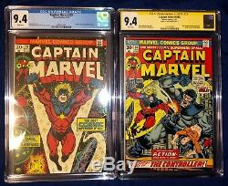 Thanos 1st Appearance Cgc Lot Iron Man 55 + Captain Marvel 25-34 (all Cgc 9.4)