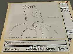 The Simpsons Shorts 19 Early Color Animation Cels BART CAUGHT WITH COOKIES