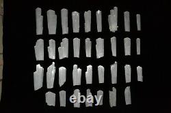 Thick scolecite stick lot (34 NOS) Mineral SPECIMEN (wholesale lot)