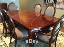 Thomasville Dining set, Bogart collection. Table & 6 chairs with pads, excellent