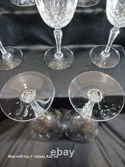 Tiffin Franciscan ELYSE Elegant Crystal Water Goblets Wine Glasses Set of 6 EUC
