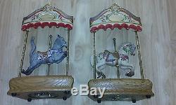 Tobin Fraley 12 Musical Carousel Goat Cat Horses Signed & Numbered 6 pieces