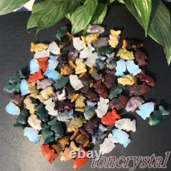 Top Wholesale Mix Natural Quartz Crystal Mini Fish Carved Crystal Healing 50PCS