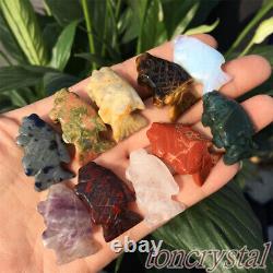 Top Wholesale Mix Natural Quartz Crystal Mini Fish Carved Crystal Healing 50PCS