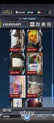 Topps Star Wars Digital Cards Whole account for sale. 36 Legendary, 331 epic