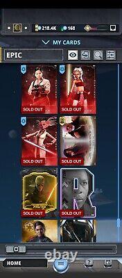 Topps Star Wars Digital Cards Whole account for sale. 36 Legendary, 331 epic