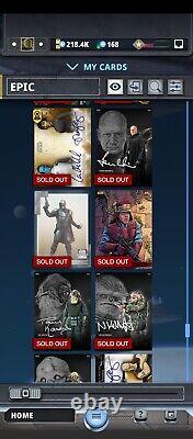 Topps Star Wars Digital Cards Whole account for sale. 36 Legendary, 331 epic