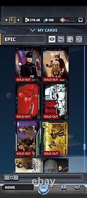 Topps Star Wars Digital Cards Whole account for sale. 36 Legendary, 331 epic