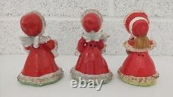 Trio Lefton Angels Bells Spaghetti Trim Gold 1956 Japan Gift Wreath Candle Loose