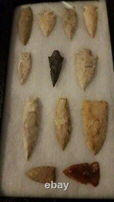 Twenty-two Authentic Native American Artifacts / Arrowheads Illinois & Missouri