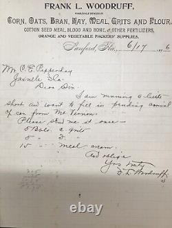 Two 1896 Wholesale Dealer Letter/notes. Lanford Florida