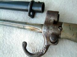 Two (2) Lebel Bayonets Mle 1886, Cruciform, French, one with, one witho Quillion O
