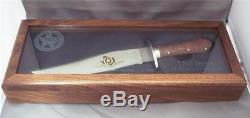 Two Smith Wesson Texas Rangers Bowie in Walnut Display Case SERIAL NUMBERED