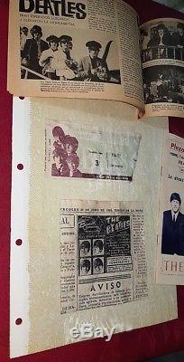 ULTRA RARE Beatles Spanish Concert Program + Ticket Madrid + Memorabilia 1965 lp
