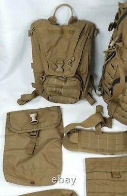 USMC PACK/FILBE ASSAULT BACKPACK MOLLE+Hydration Pack Coyote+Pouches