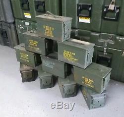 US Military 50 CAL M2A1 Steel Ammo Can LOT OF 10 Airtight 12x6.5x7.5 FREE SHIP