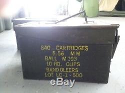 US Military 50 CAL M2A1 Steel Ammo Can LOT OF 10 Airtight 12x6.5x7.5 FREE SHIP