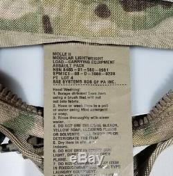 US Military Multicam MOLLE II MEDIUM Assault Bag/Pack + MORE Army LOT