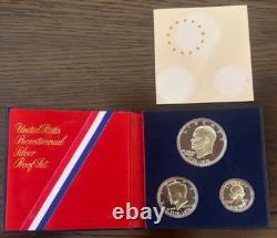 U. S. Mint Silver Coin Collection 13-Piece Lot with COAs, Proofs, Ikes