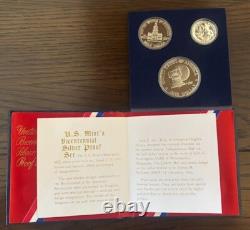 U. S. Mint Silver Coin Collection 13-Piece Lot with COAs, Proofs, Ikes