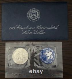 U. S. Mint Silver Coin Collection 13-Piece Lot with COAs, Proofs, Ikes