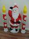 Vtg Blow Mold Large 40 Santa Claus Lighted Noel Candles 38 Christmas Decor