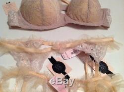 Victoria's Secret DA Designer Collection Demi Bra Set 32C, S, XS/S 4 Pcs NWT