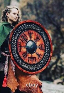 Viking Valhalla Shields Hand Carving Shield Viking Dragon Medieval Round 28'