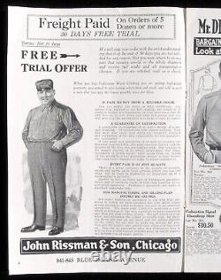 Vintage 1923 John Rissman Federation Delegate Overalls Wholesale Catalog