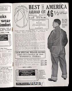 Vintage 1923 John Rissman Federation Delegate Overalls Wholesale Catalog