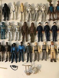 Vintage 1977-1984 Star Wars Figure Lot Of 46 Figures & Some Weapons Bulk Price