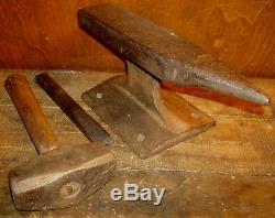 Vintage Blacksmith Anvil, Hammer, Chisel Tool Lot Forging Tools