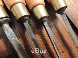 Vintage Henry Taylor Tools Woodturning Carving Chisels Set of 9 Rare Set England