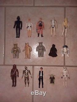 Vintage LOT 15 Star Wars Action Figures Estate Kenner Collectible 1977-1983