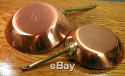 Vintage Paul Revere Ware USA Solid Copper Pot 8 & 10 Skillet Set Pan NIB NOS