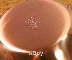 Vintage Paul Revere Ware USA Solid Copper Pot 8 & 10 Skillet Set Pan NIB NOS